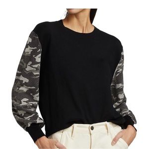 Monrow sweater with camo sleeves